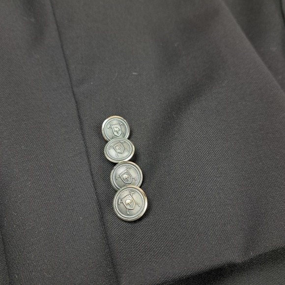 Lauren Ralph Lauren Blazer Mens 42L Black Wool Equestrian Buttons‎ Derby Jacket - Picture 6 of 16